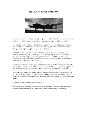 A preview of a PDF biography for Burnett, Laurence